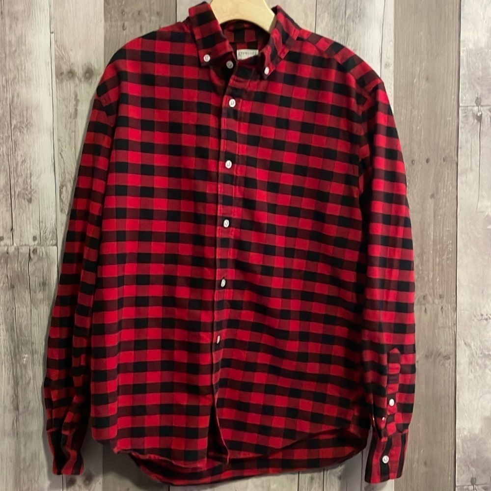 Crewcuts Buffalo plaid button down shirt size 14